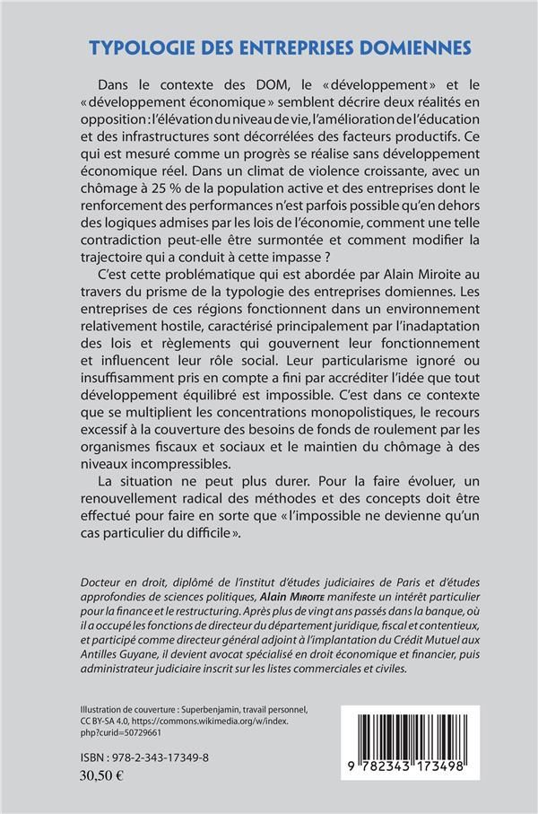 Quatrième de couverture de « TYPOLOGIE DES ENTREPRISES DOMIENNES »