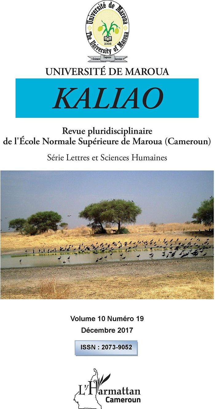 Couverture du livre « KALIAO 10 REVUE PLURIDISCIPLINAIRE DE L'ECOLE NORMALE SUPERIEURE DE MAROUA (CAMEROUN) - SERIE LETTRE » de Xxx, librairie Les Contes Infusés à Corte