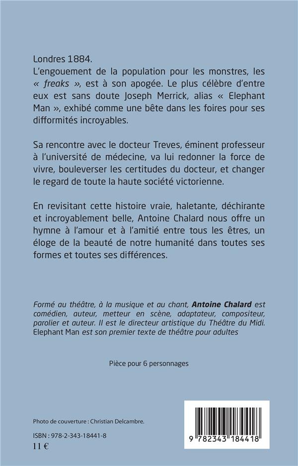 Quatrième de couverture de « ELEPHANT MAN »