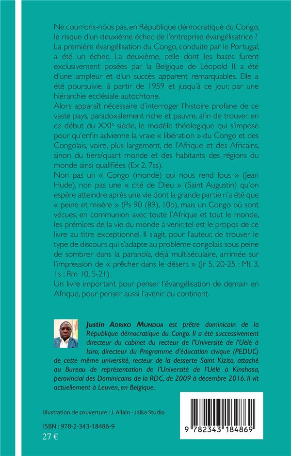 Quatrième de couverture de « UNE NOUVELLE THEOLOGIE POUR LA RDC ET LE TIERS MONDE - DE LA "THEOLOGIE DU PEUPLE" A LA "THEOLOGIE D »