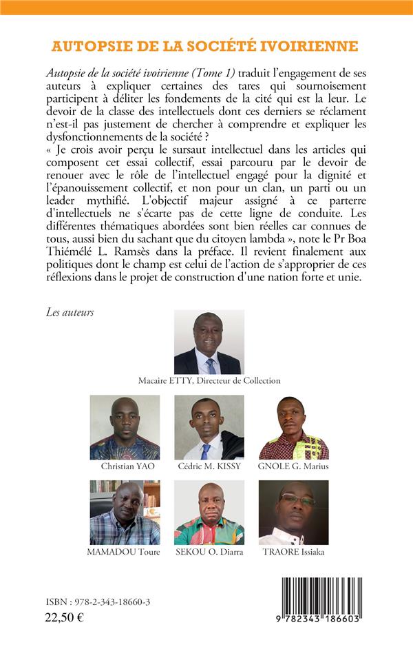 Quatrième de couverture de « AUTOPSIE DE LA SOCIETE IVOIRIENNE TOME 1 - VOL01 »