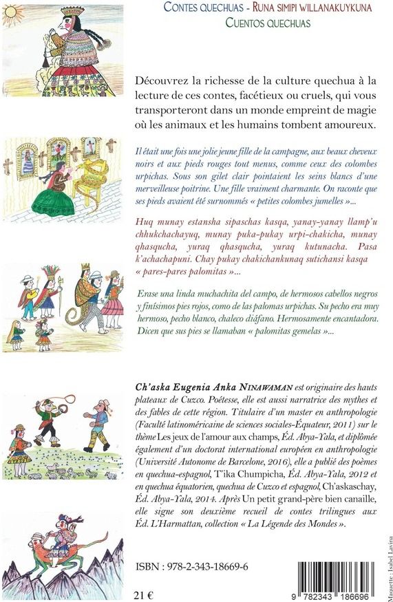 Quatrième de couverture de « CONTES QUECHUAS - OISEAUX AMOUREUX ET SEDUCTEURS »
