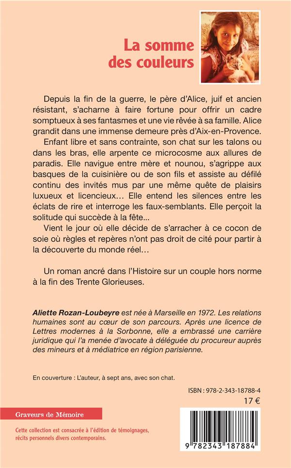 Quatrième de couverture de « LA SOMME DES COULEURS - RECIT »