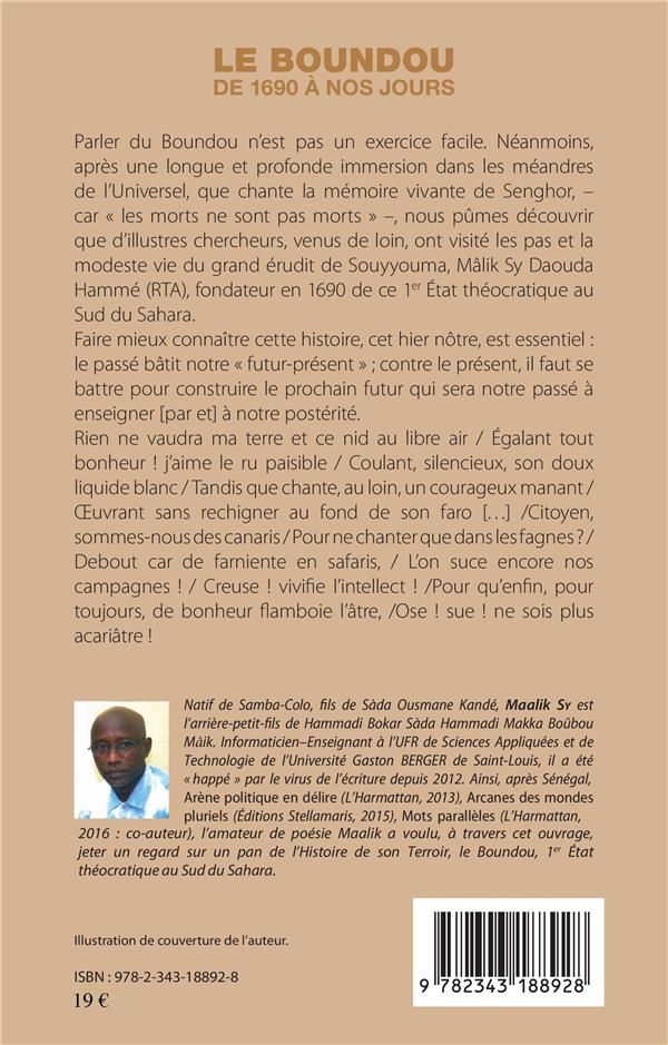 Quatrième de couverture de « LE BOUNDOU DE 1690 A NOS JOURS - ECLAIRAGES HISTORIQUES, POINTS DE MIRE »