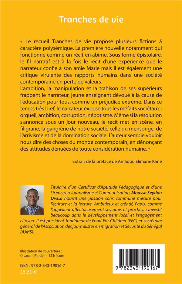 Quatrième de couverture de « TRANCHES DE VIE. NOUVELLES »
