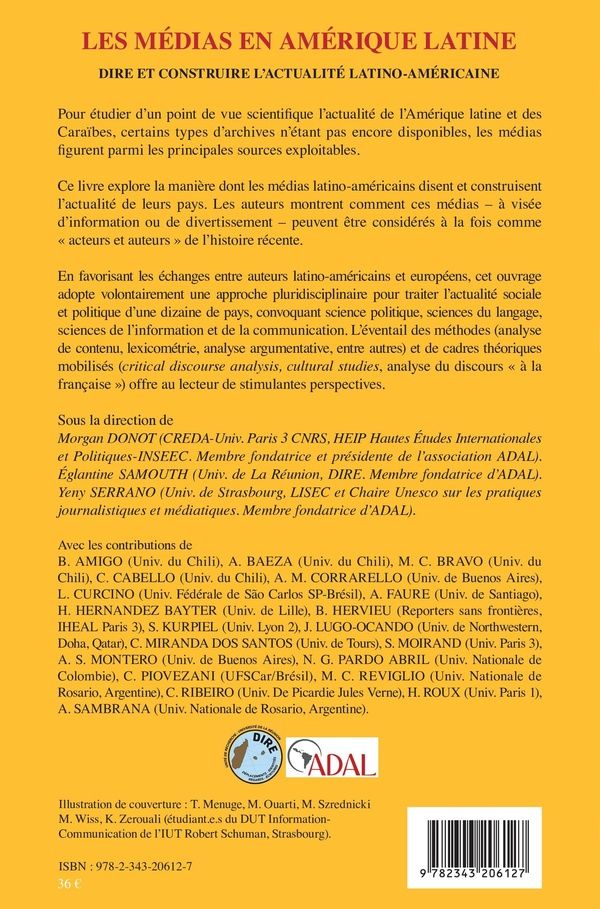 Quatrième de couverture de « LES MEDIAS EN AMERIQUE LATINE - DIRE ET CONTREDIRE L'ACTUALITE LATINO-AMERICAINE »