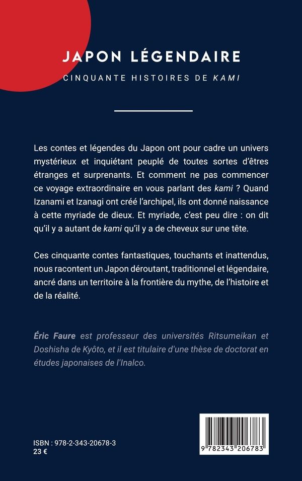 Quatrième de couverture de « JAPON LEGENDAIRE - CINQUANTE HISTOIRES DE KAMI »