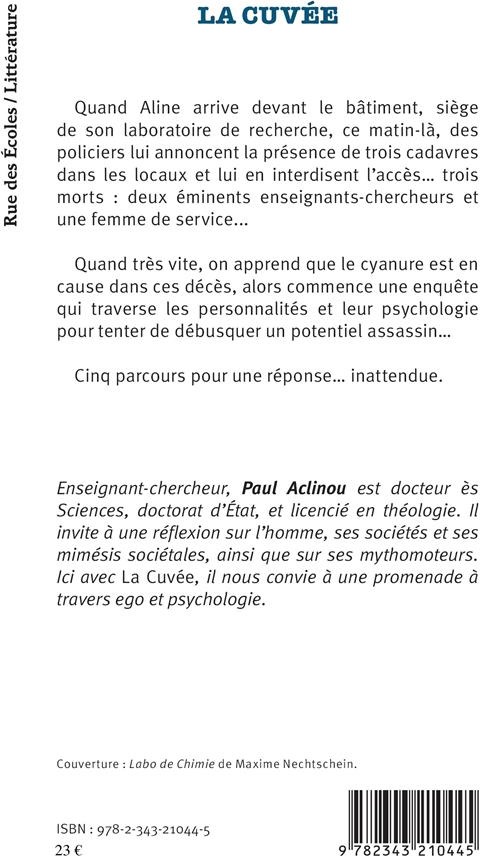 Quatrième de couverture de « LA CUVEE »