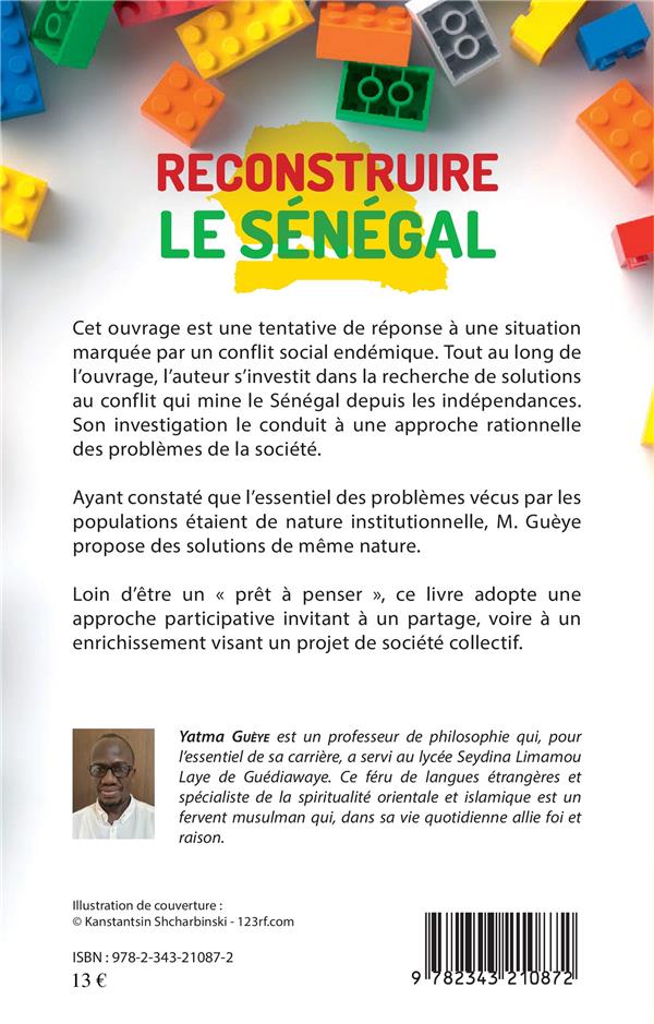 Quatrième de couverture de « RECONSTRUIRE LE SENEGAL »