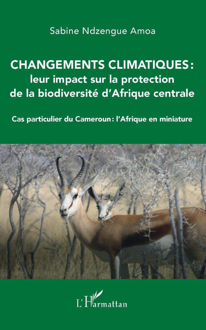 Couverture du livre « CHANGEMENTS CLIMATIQUES : LEUR IMPACT SUR LA PROTECTION DE LA BIODIVERSITE D'AFRIQUE CENTRALE - CAS » de Ndzengue Amoa Sabine, librairie Les Contes Infusés à Corte