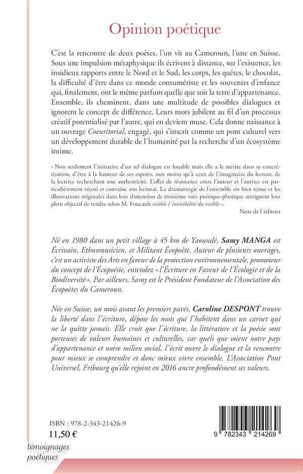 Quatrième de couverture de « OPINION POETIQUE - POESIE »