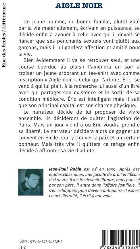 Quatrième de couverture de « AIGLE NOIR »