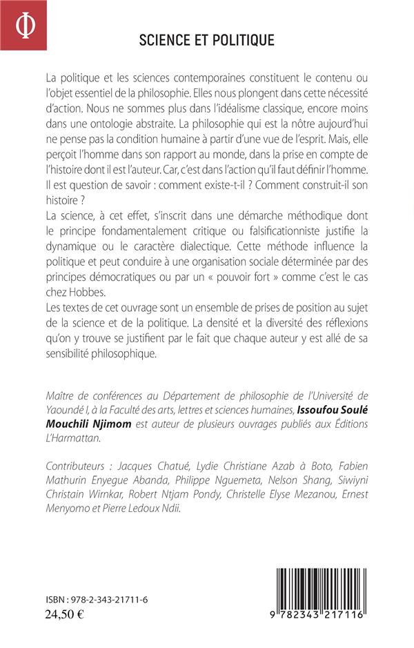 Quatrième de couverture de « SCIENCE ET POLITIQUE - REFLEXIONS SUR DES FONDEMENTS DE LA DYNAMIQUE CULTURELLE CONTEMPORAINE »