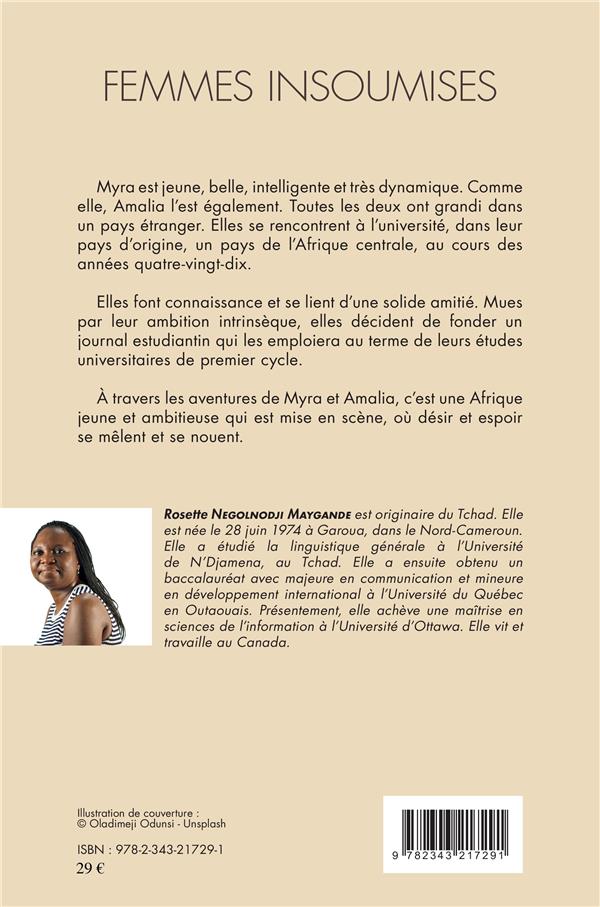Quatrième de couverture de « FEMMES INSOUMISES. ROMAN »