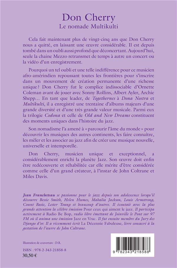 Quatrième de couverture de « DON CHERRY - LE NOMADE MULTIKULTI »