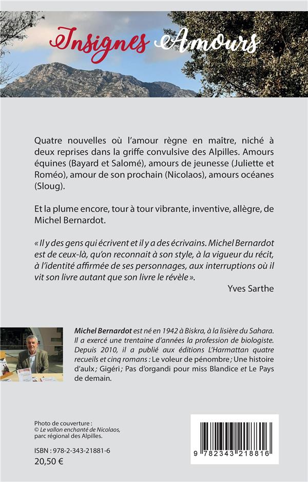 Quatrième de couverture de « INSIGNES AMOURS »