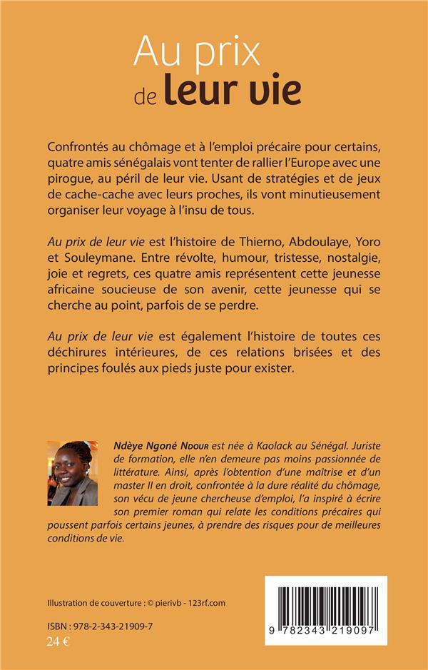 Quatrième de couverture de « AU PRIX DE LEUR VIE. ROMAN »