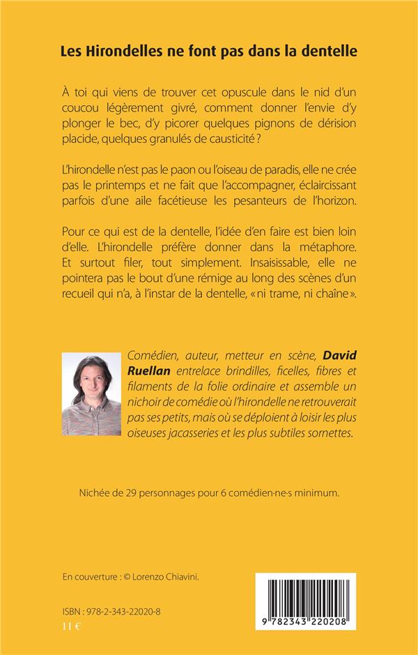 Quatrième de couverture de « LES HIRONDELLES NE FONT PAS DANS LA DENTELLE »