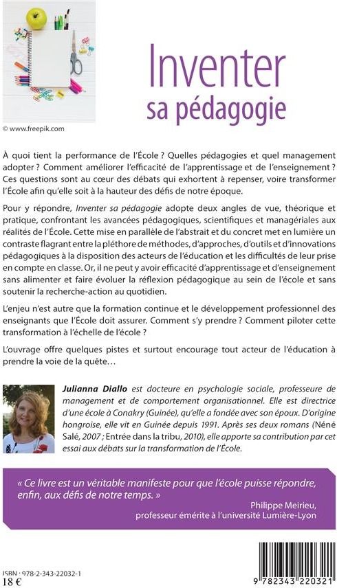 Quatrième de couverture de « INVENTER SA PEDAGOGIE - LA QUETE DE LA COHERENCE A L'ECHELLE DE L'ECOLE »