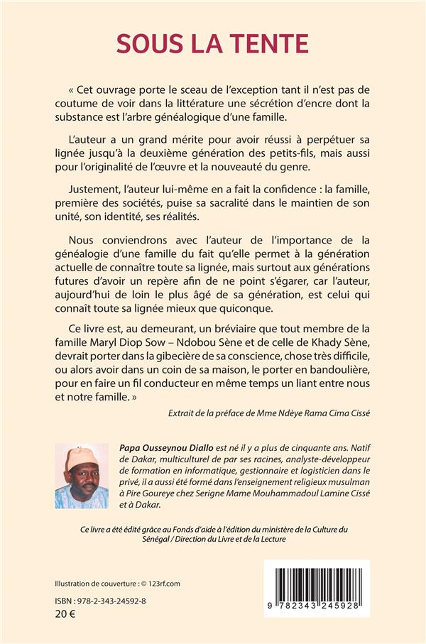 Quatrième de couverture de « SOUS LA TENTE - DU PASSE AU FUTUR »