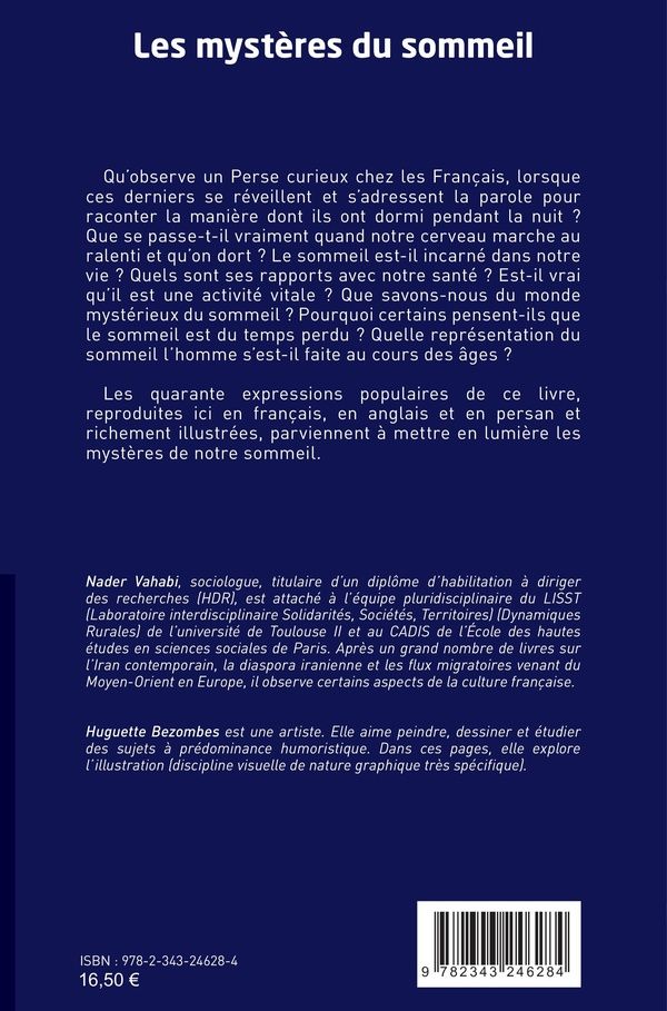 Quatrième de couverture de « LES MYSTERES DU SOMMEIL - EXPRESSIONS POPULAIRES - EDITION BILINGUE »