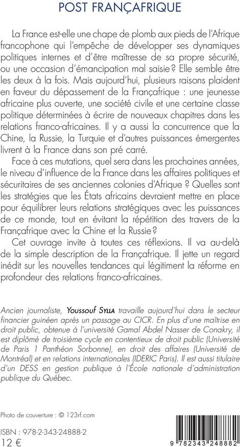 Quatrième de couverture de « POST FRANCAFRIQUE »