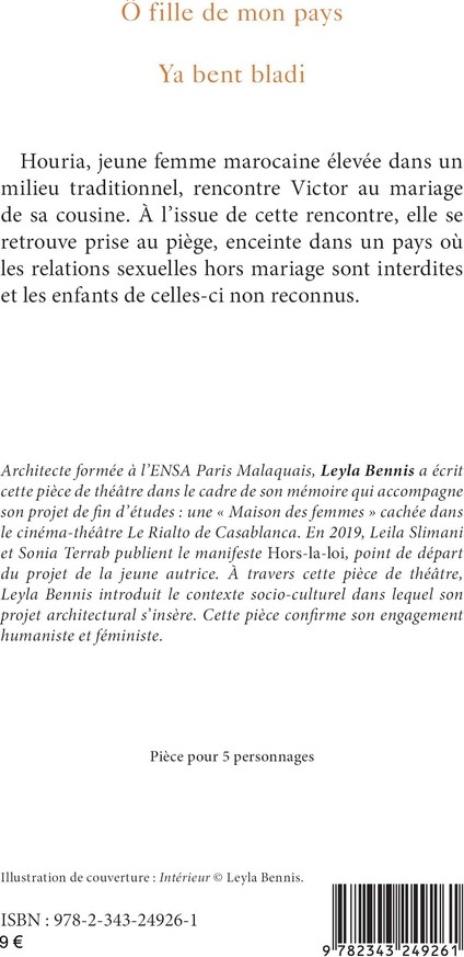 Quatrième de couverture de « O FILLE DE MON PAYS - YA BENT BLADI »