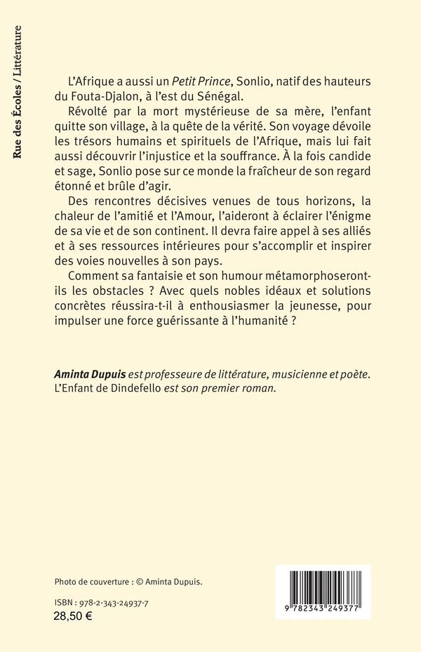 Quatrième de couverture de « L'ENFANT DE DINDEFELLO »
