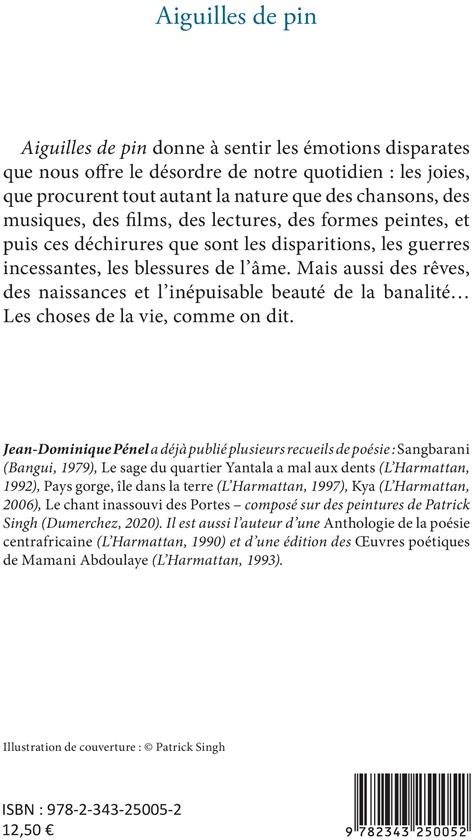 Quatrième de couverture de « AIGUILLES DE PIN »