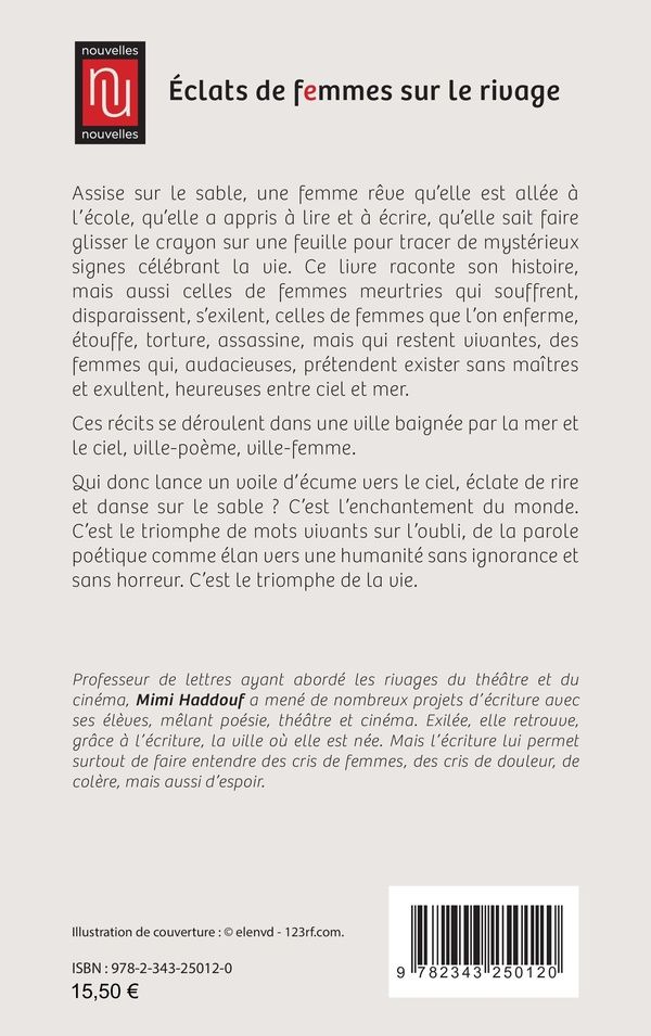 Quatrième de couverture de « ECLATS DE FEMMES SUR LE RIVAGE »