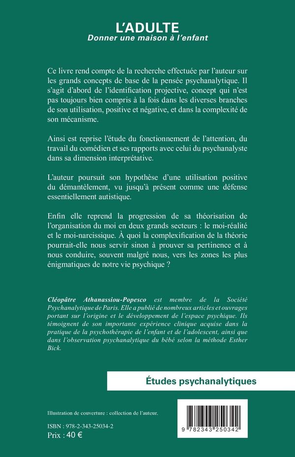 Quatrième de couverture de « L'ADULTE »