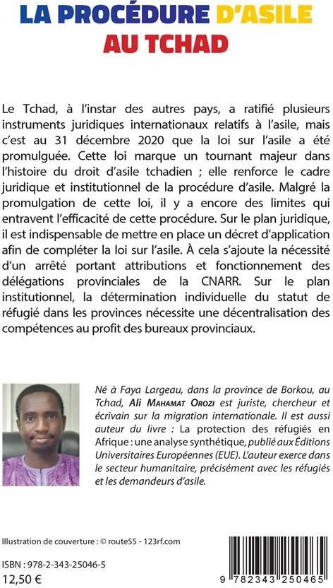 Quatrième de couverture de « LA PROCEDURE D'ASILE AU TCHAD »