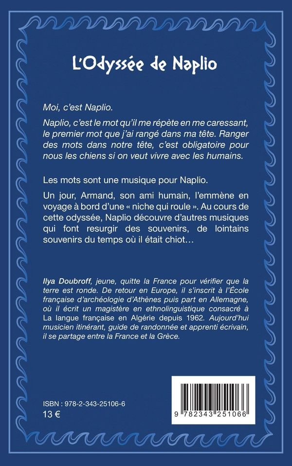 Quatrième de couverture de « L'ODYSSEE DE NAPLIO »