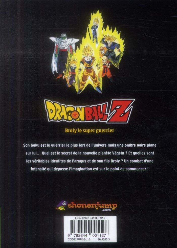 Quatrième de couverture de « Broly le super guerrier »
