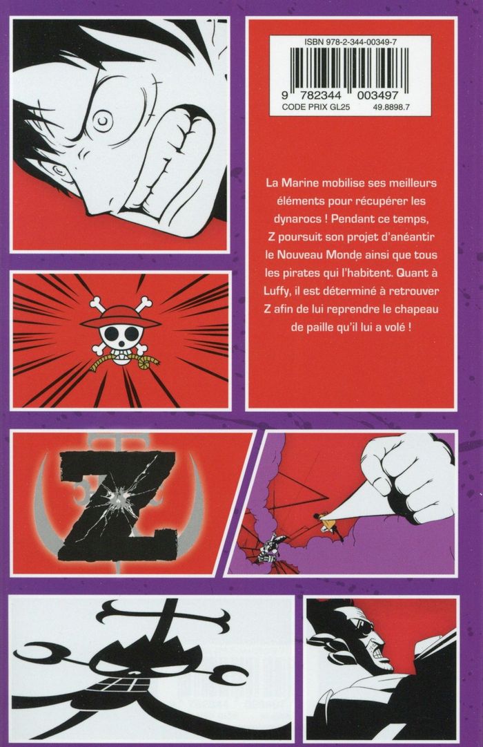 Quatrième de couverture de « One piece film Z : Anime comics »