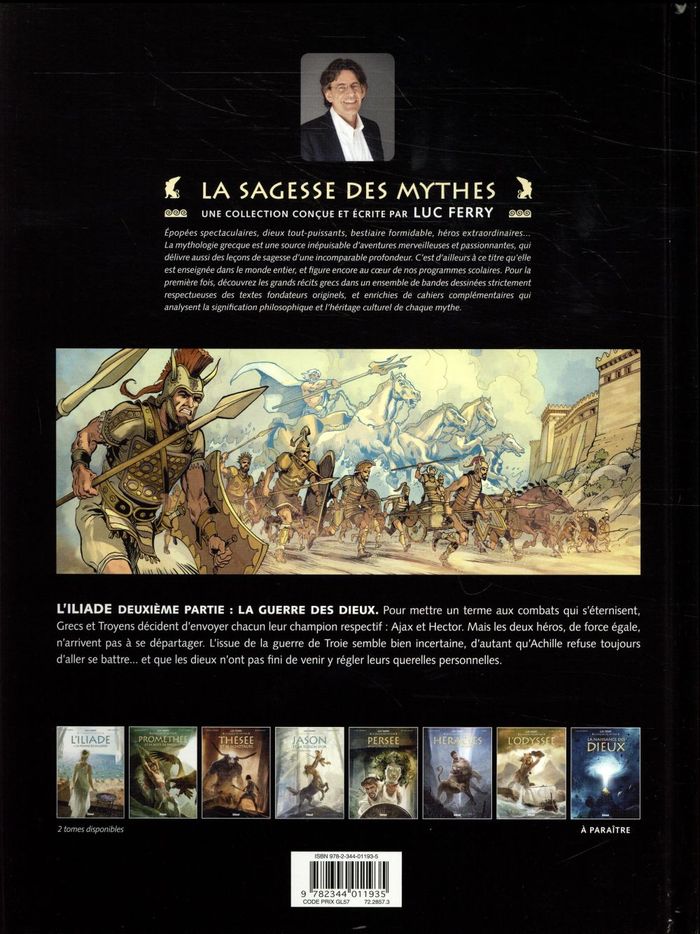 Quatrième de couverture de « L'ILIADE - TOME 02 - LA GUERRE DES DIEUX »