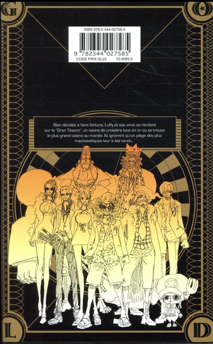 Quatrième de couverture de « One piece film gold : anime comics »