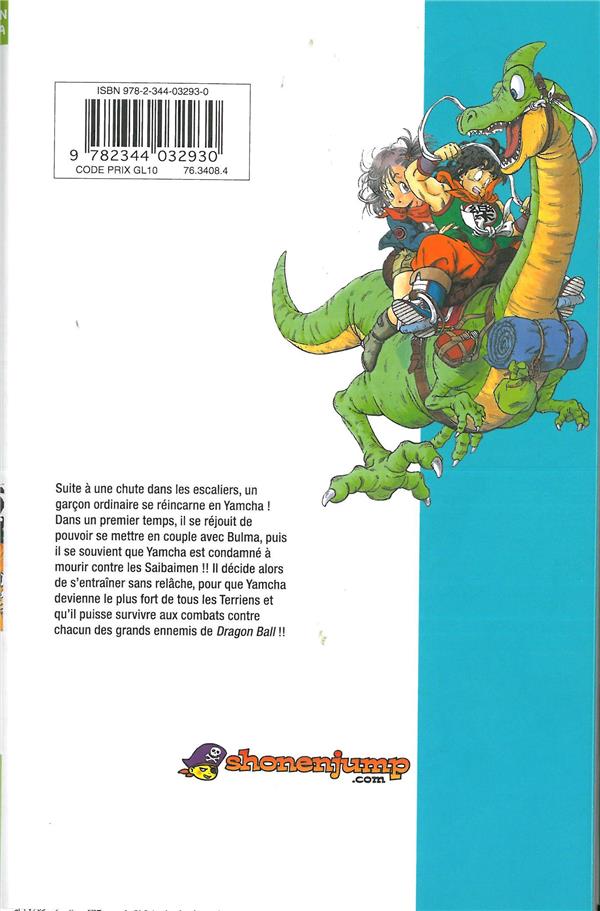 Quatrième de couverture de « Comment je me suis réincarné en Yamcha »