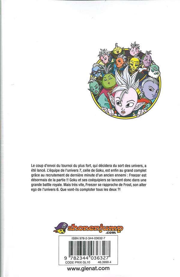 Quatrième de couverture de « Début de tournoi pour la survie de l'univers ! »