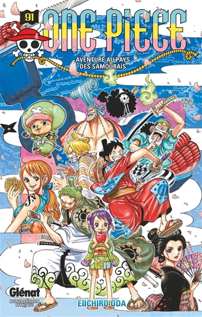 Couverture du livre « ONE PIECE - EDITION ORIGINALE - TOME 91 - AVENTURE AU PAYS DES SAMOURAIS », librairie Les Contes Infusés à Corte