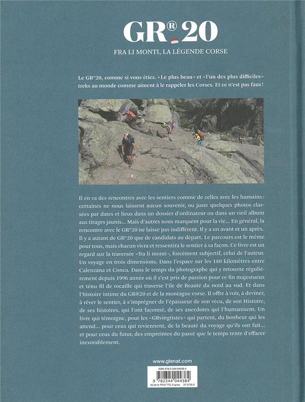 Quatrième de couverture de « GR20 - FRA LI MONTI, LA LEGENDE CORSE »