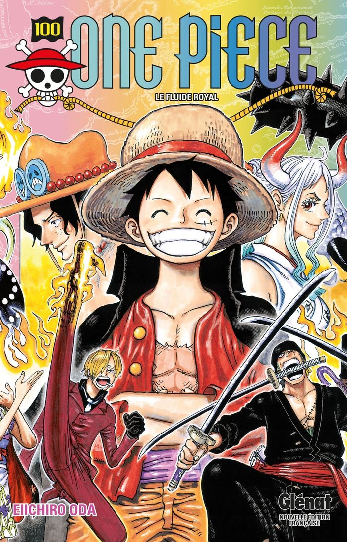 Couverture du livre « ONE PIECE - EDITION ORIGINALE - TOME 100 - LE FLUIDE ROYAL » de Eiichiro Oda, librairie Les Contes Infusés à Corte