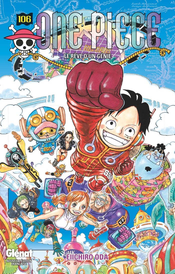 Couverture du livre « ONE PIECE - EDITION ORIGINALE - TOME 106 - LE REVE D'UN GENIE » de Eiichiro Oda, librairie Les Contes Infusés à Corte
