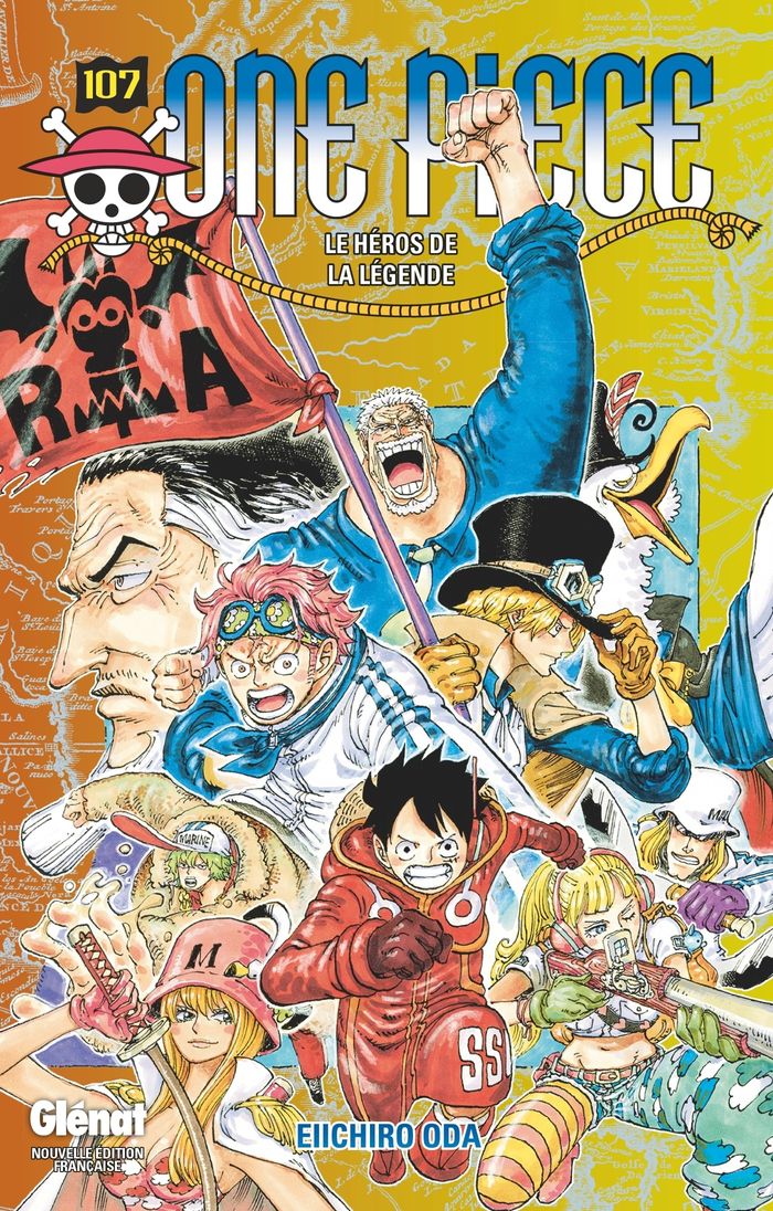 Couverture du livre « ONE PIECE - EDITION ORIGINALE - TOME 107 - LE HEROS DE LA LEGENDE » de Eiichiro Oda, librairie Les Contes Infusés à Corte