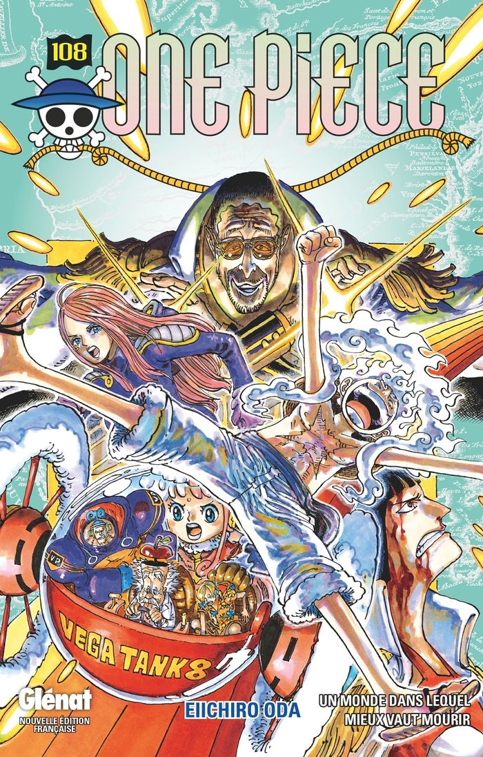 Couverture du livre « ONE PIECE - EDITION ORIGINALE - TOME 108 - UN MONDE DANS LEQUEL MIEUX VAUT MOURIR » de Eiichiro Oda, librairie Les Contes Infusés à Corte