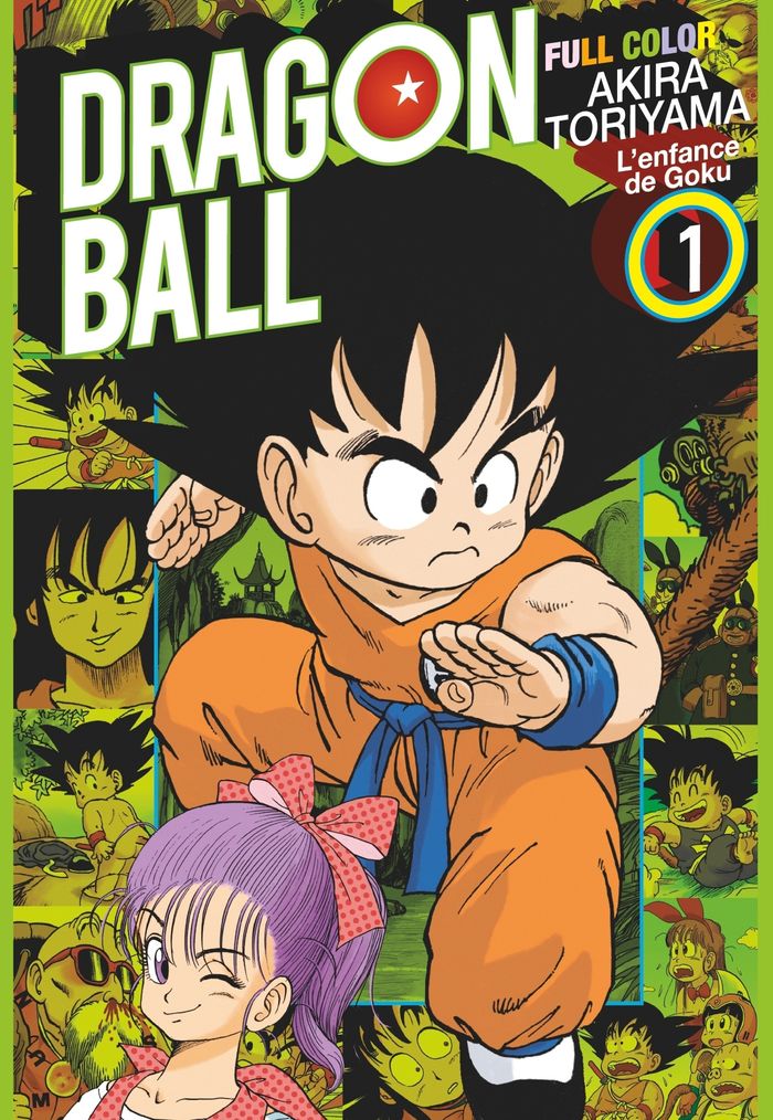 Couverture du livre « DRAGON BALL - FULL COLOR - L'ENFANCE DE GOKU - TOME 01 » de Akira Toriyama, librairie Les Contes Infusés à Corte