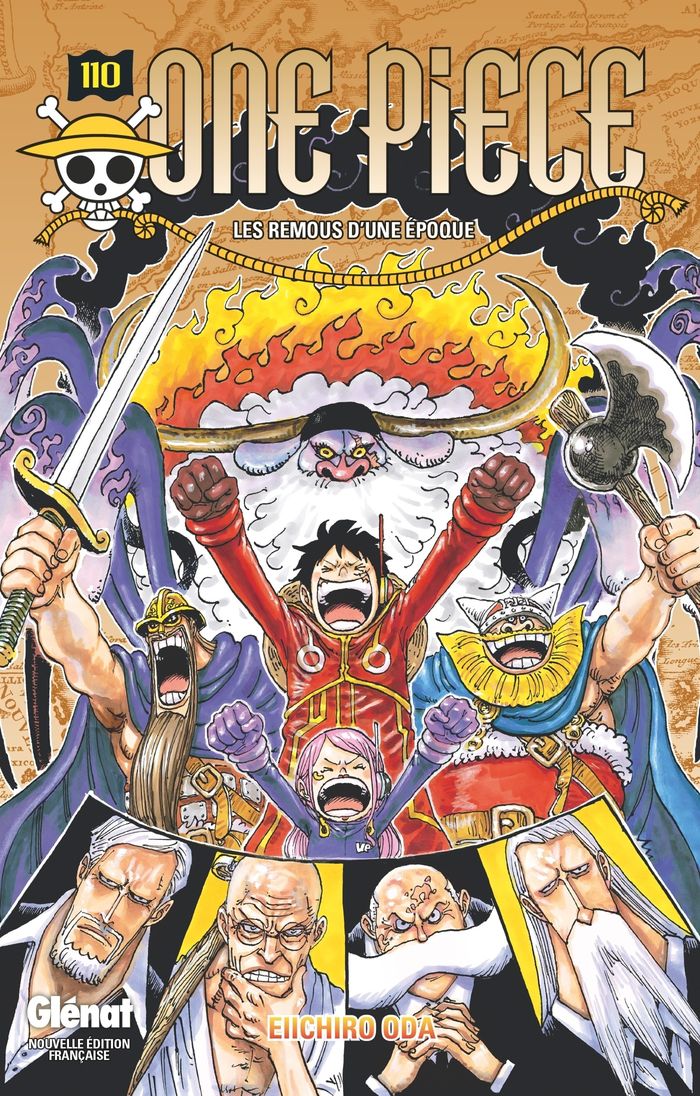 Couverture du livre « ONE PIECE - EDITION ORIGINALE - TOME 110 - LES REMOUS D'UNE EPOQUE » de Eiichiro Oda, librairie Les Contes Infusés à Corte