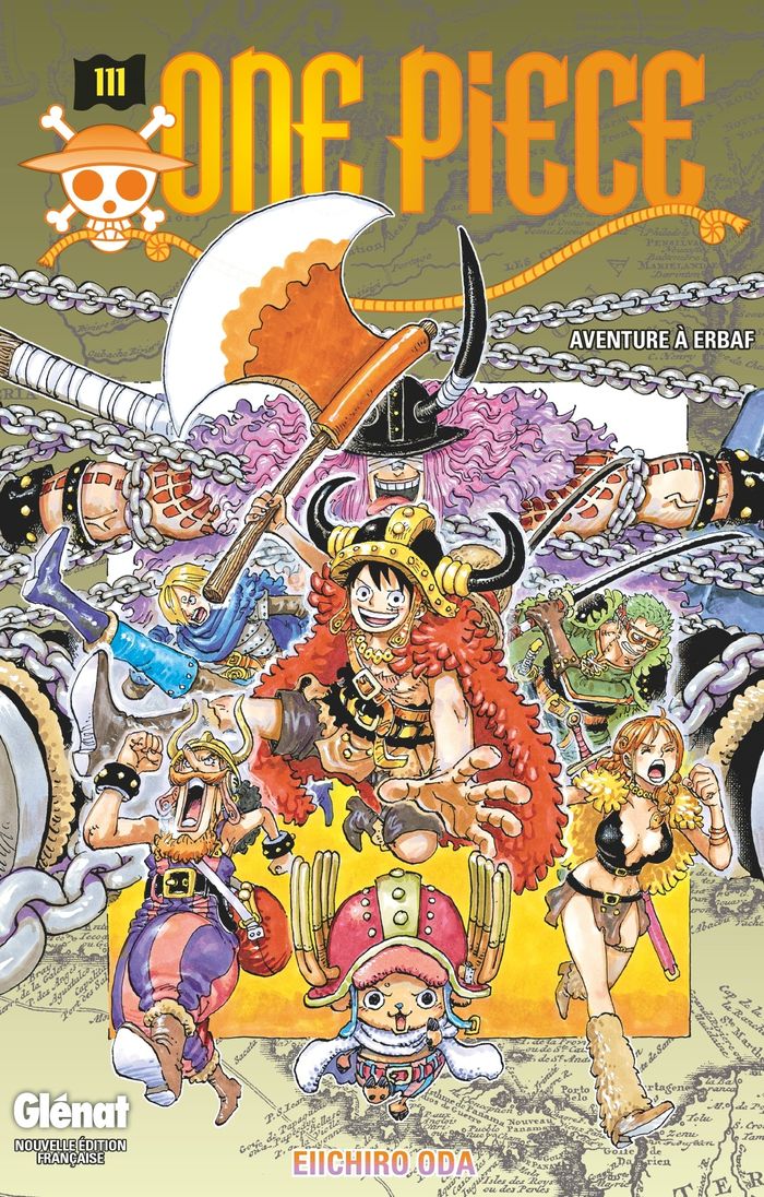 Couverture du livre « ONE PIECE - EDITION ORIGINALE - TOME 111 - AVENTURE A ERBAF » de Eiichiro Oda, librairie Les Contes Infusés à Corte