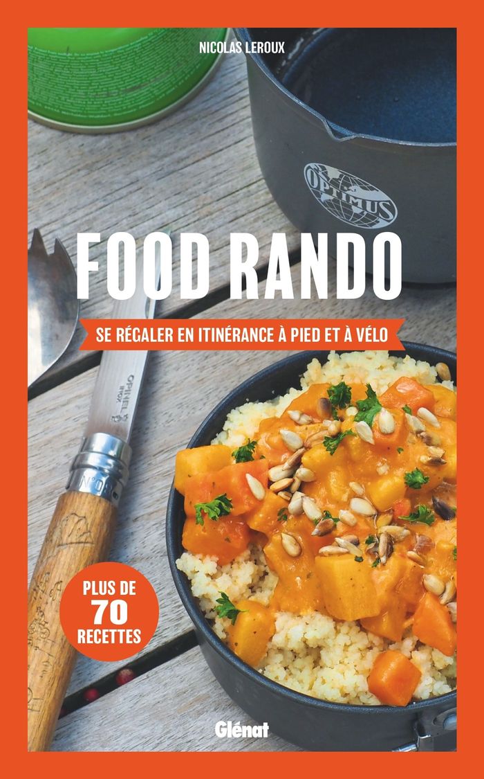 Couverture du livre « Food rando : se régaler en itinérance à pied ou à vélo » de Nicolas Leroux, librairie Les Contes Infusés à Corte