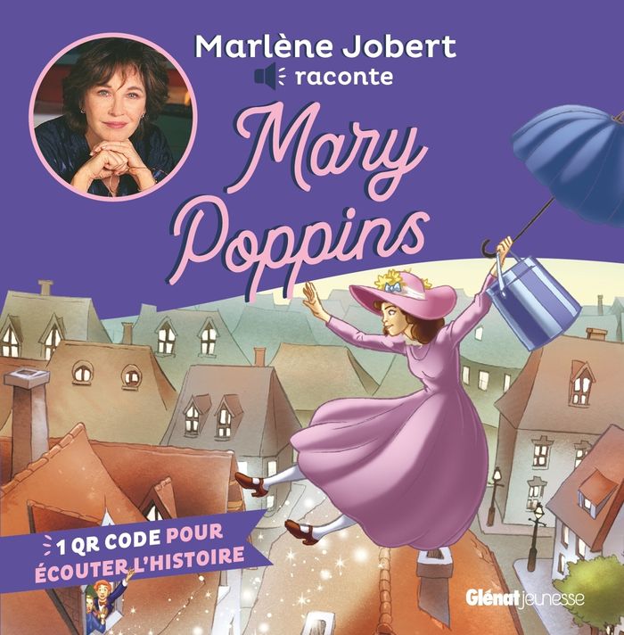 Couverture du livre « Mary Poppins » de Marlène Jobert, librairie Les Contes Infusés à Corte